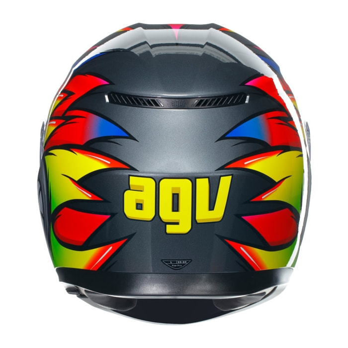 CASCO AGV K3 AGV E2206  BIRDY 2.0 GREY/YELLOW/RED