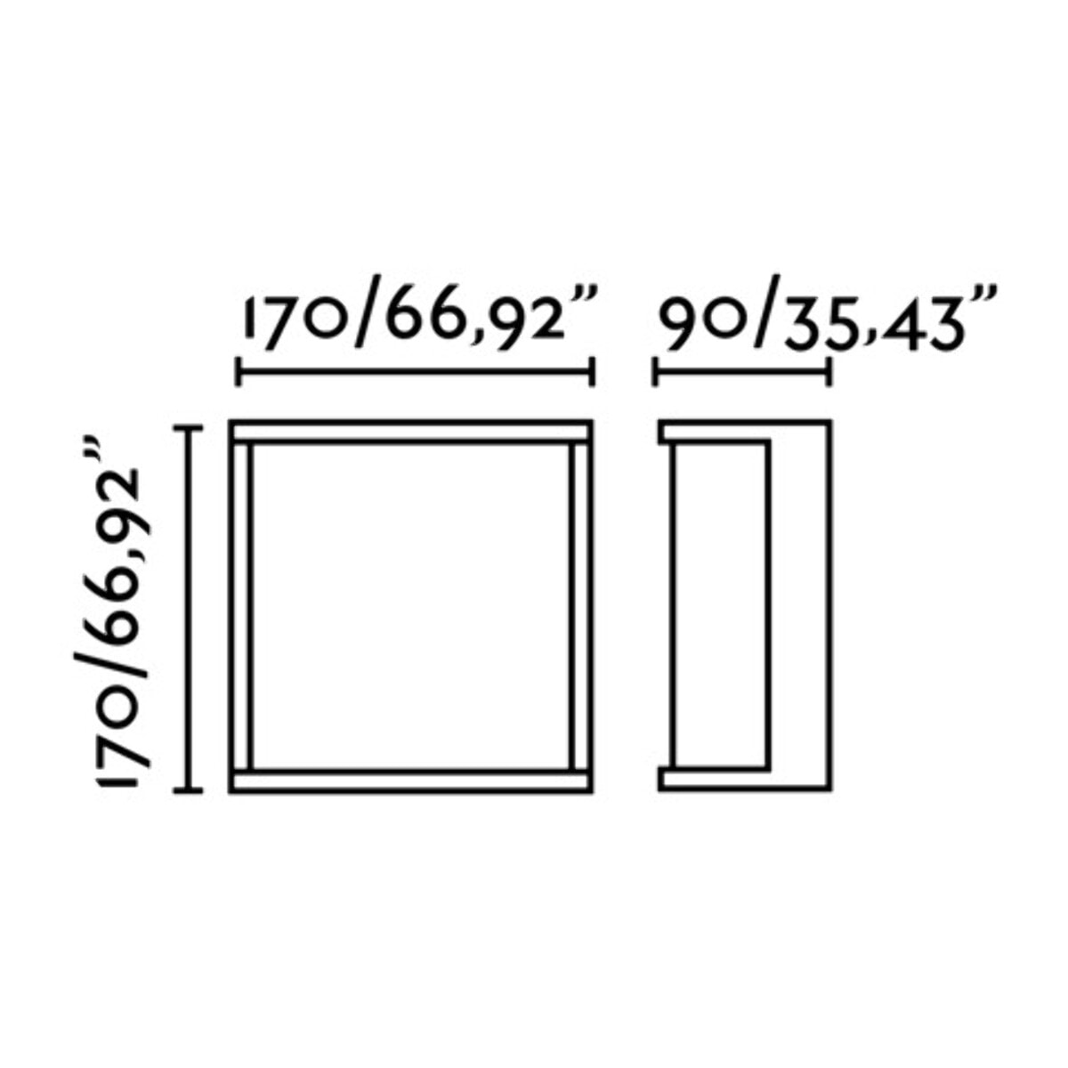 HIKARI Aplique gris oscuro