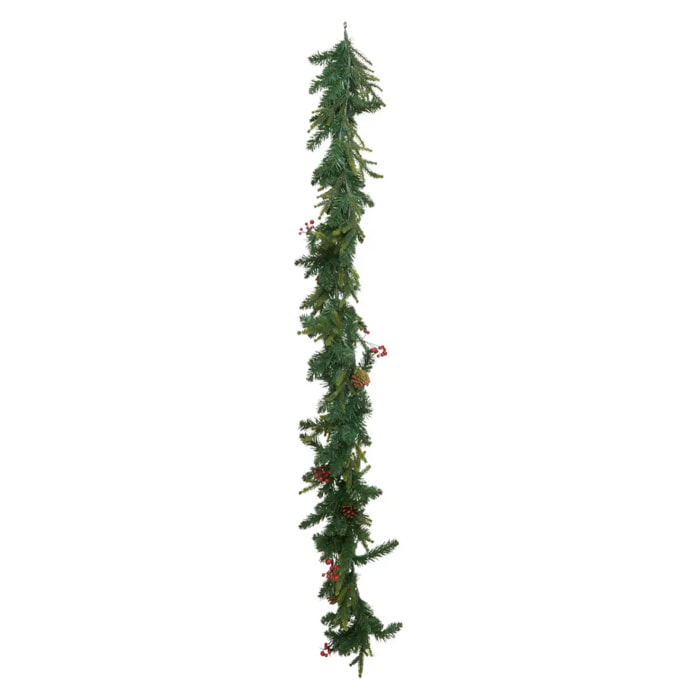 Guirlande LED baies et pommes de pain l.1,8m vert