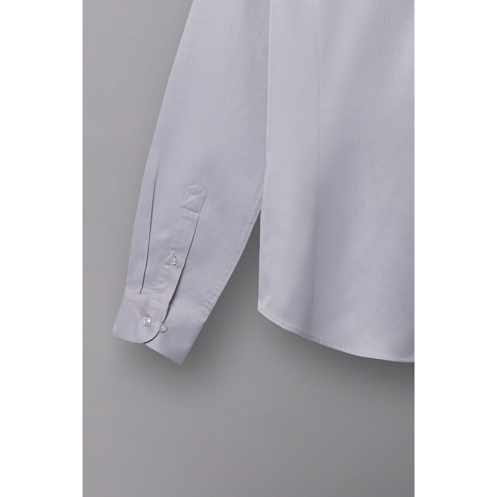 Camicia Uomo 1 Bottone Francese Slim Armaturato Fantasia Grigio