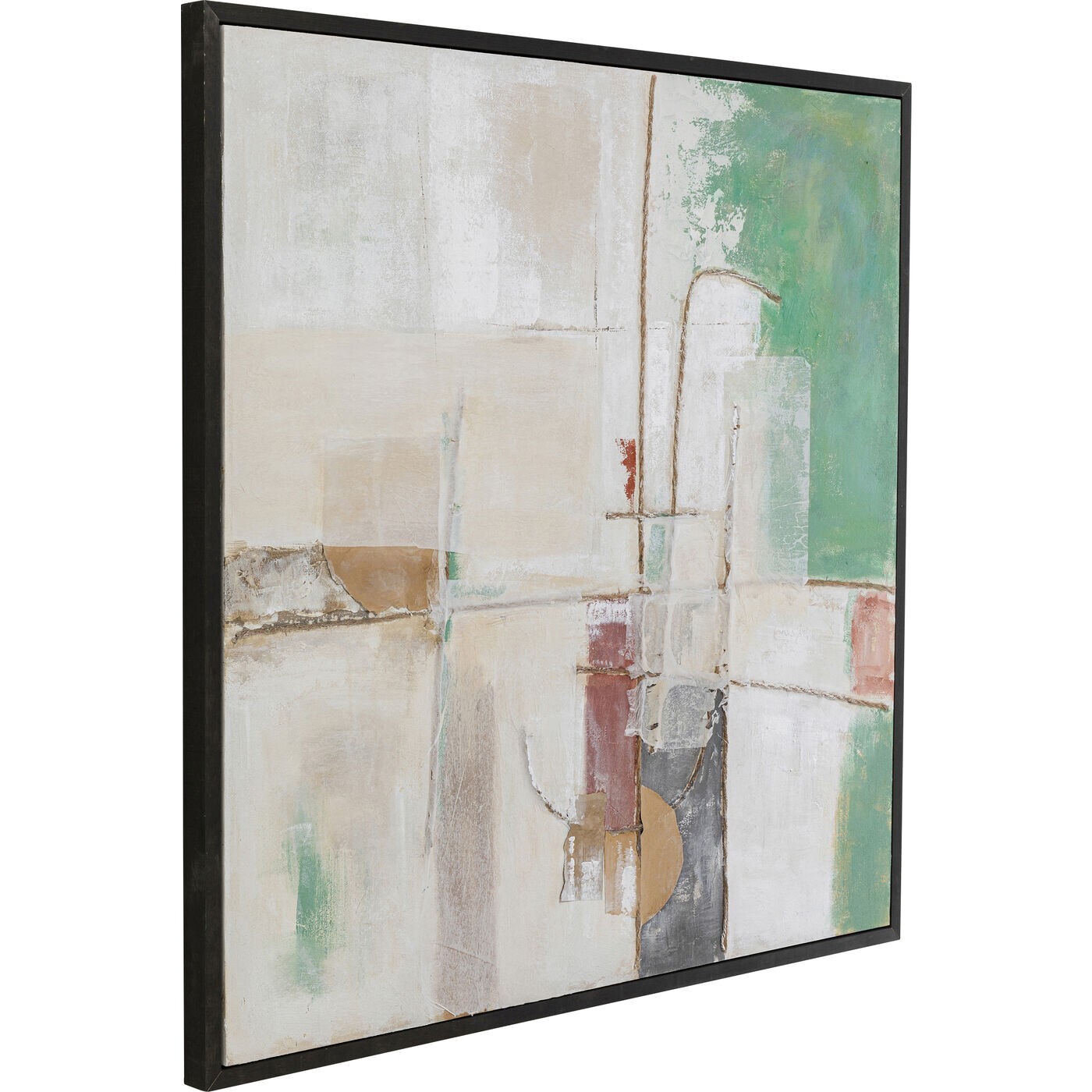 Peinture Frame Dust 120x120cm verte Kare Design