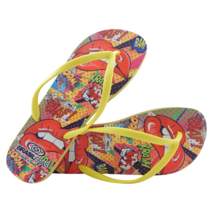 Chanclas de playa ,Printed Pop Art