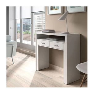Mesa de escritorio extensible Bureau Blanco Artik (Blanco Mate)