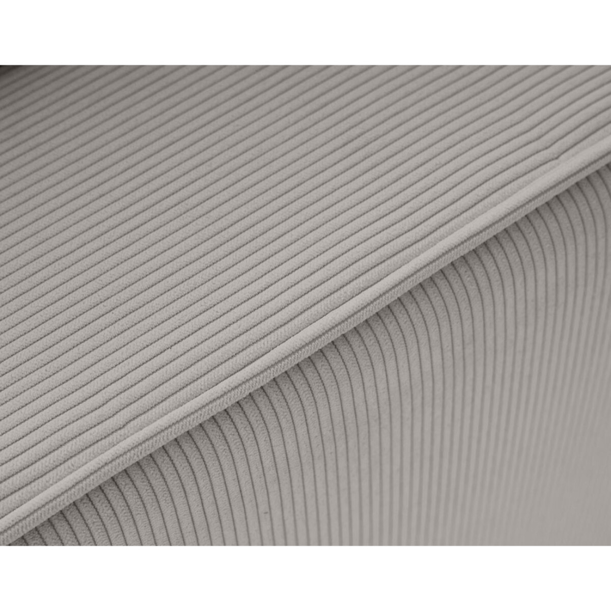 Albane - fauteuil en velours côtelé pieds bois foncé - Gris clair