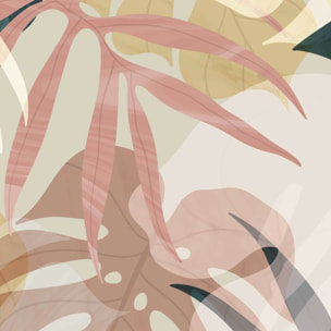 Papier peint feuillage pastel tropical doux et lumineux Intissé