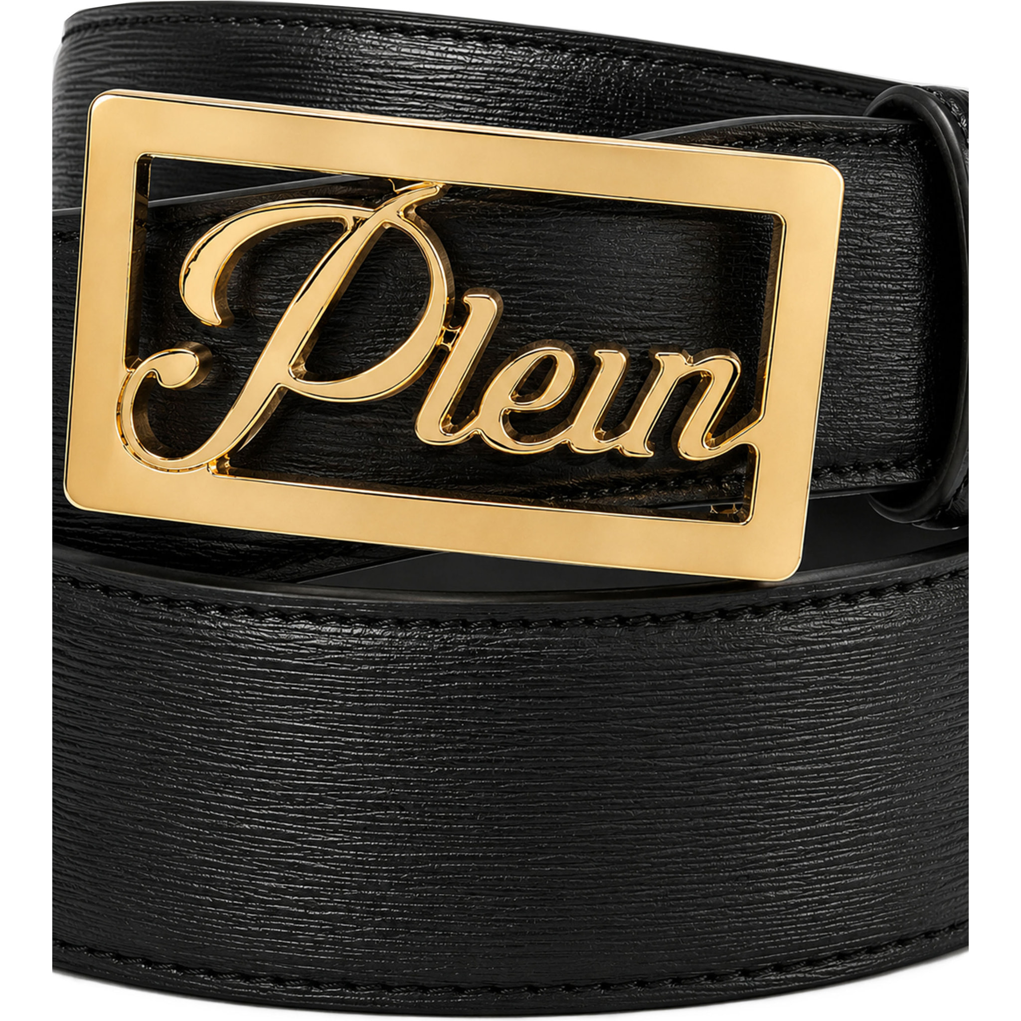 PHILIPP PLEIN Plein signature log leather belt