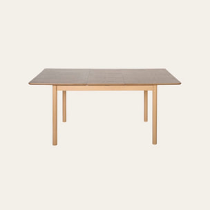 Table à manger extensible Marcus -tableau en tôle naturelle de chêne-couleur chêne 120 x 75 x 80 cm