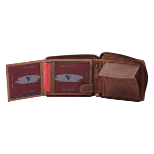 Portafoglio  da uomo In Vera pelle Made in Italy 9,5x12,5x2,5 cm