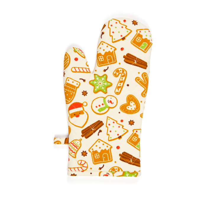 Set torchon avec manique et gant de cuisine Excelsa – Wonderful Ginger, Coton Multicolore