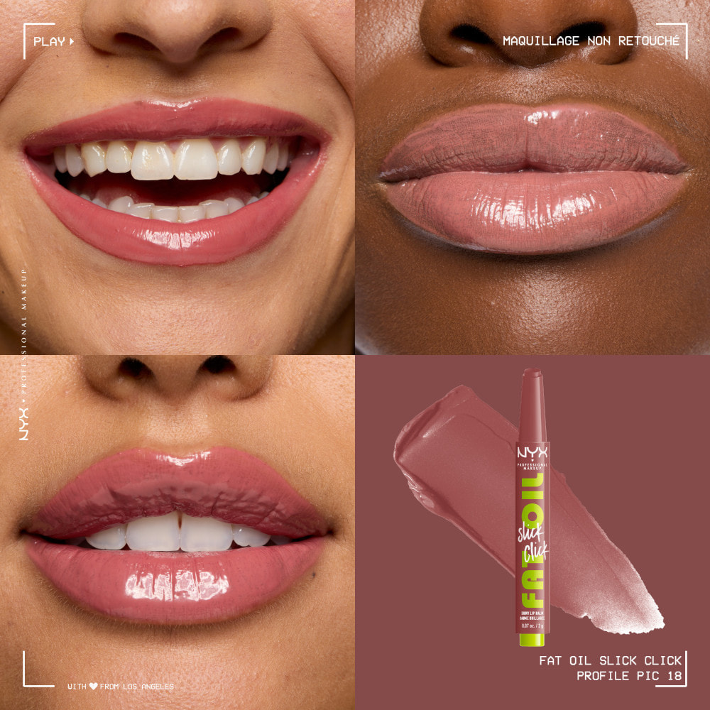 NYX Professional Makeup FAT OIL SLICK CLICK Baume à lèvres PROFILE PIC