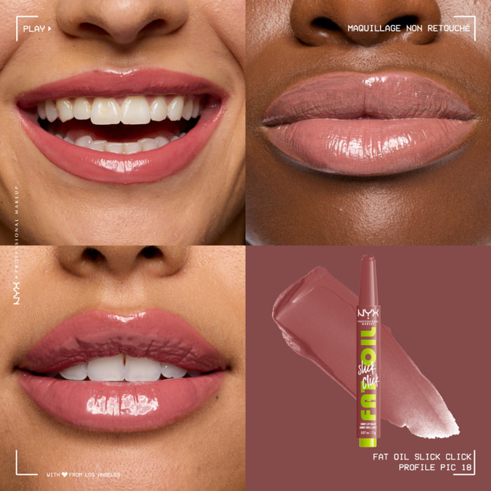 NYX Professional Makeup FAT OIL SLICK CLICK Baume à lèvres PROFILE PIC