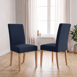 COPPIA VESTISEDIA CON SCHIENALE LESLIE, Microfibra/Elastan - BLU SCURO