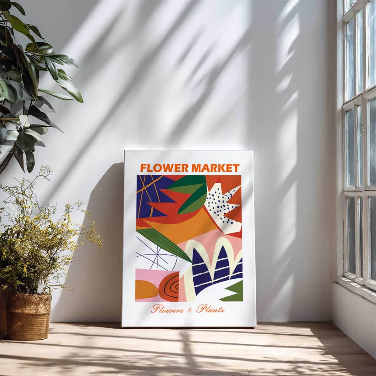 Tableau Flower Market composition florale moderne Toile imprimée