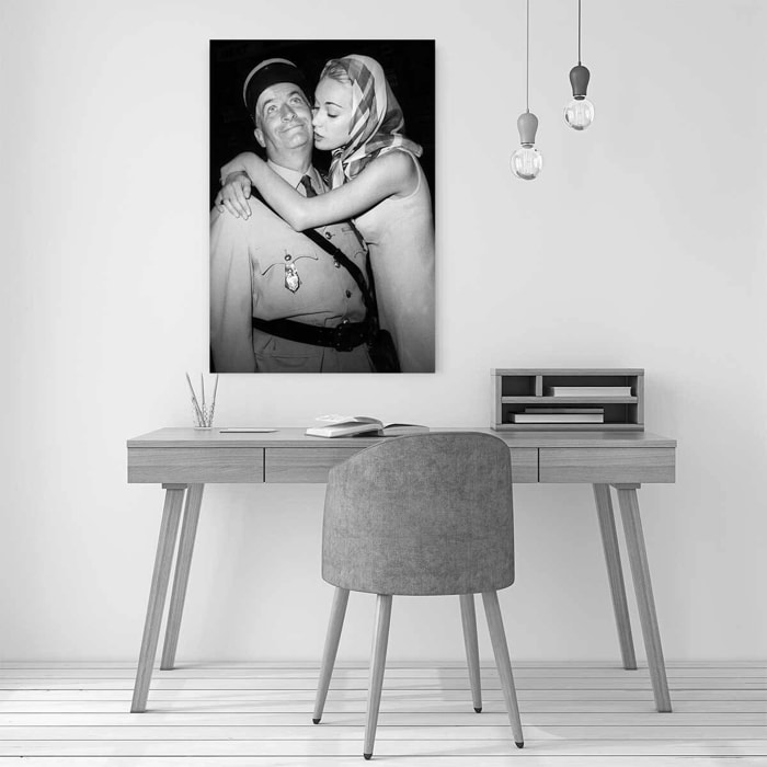 Tableau louis de funes et le gendarme à new york  Toile imprimée