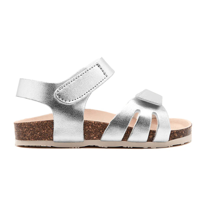 Sandalias De Bebé BIO Tiras Plata