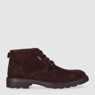 Botines de Serraje - Marron - Tacón: Bajo