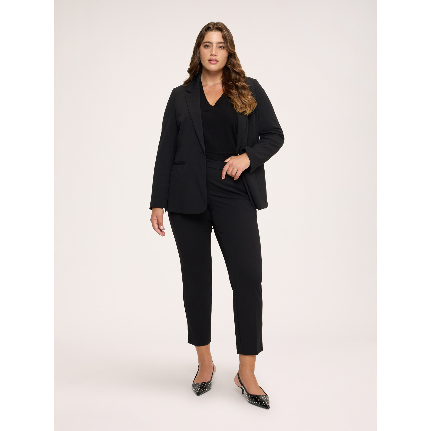 Fiorella Rubino - Pantaloni New York in tessuto stretch - Nero