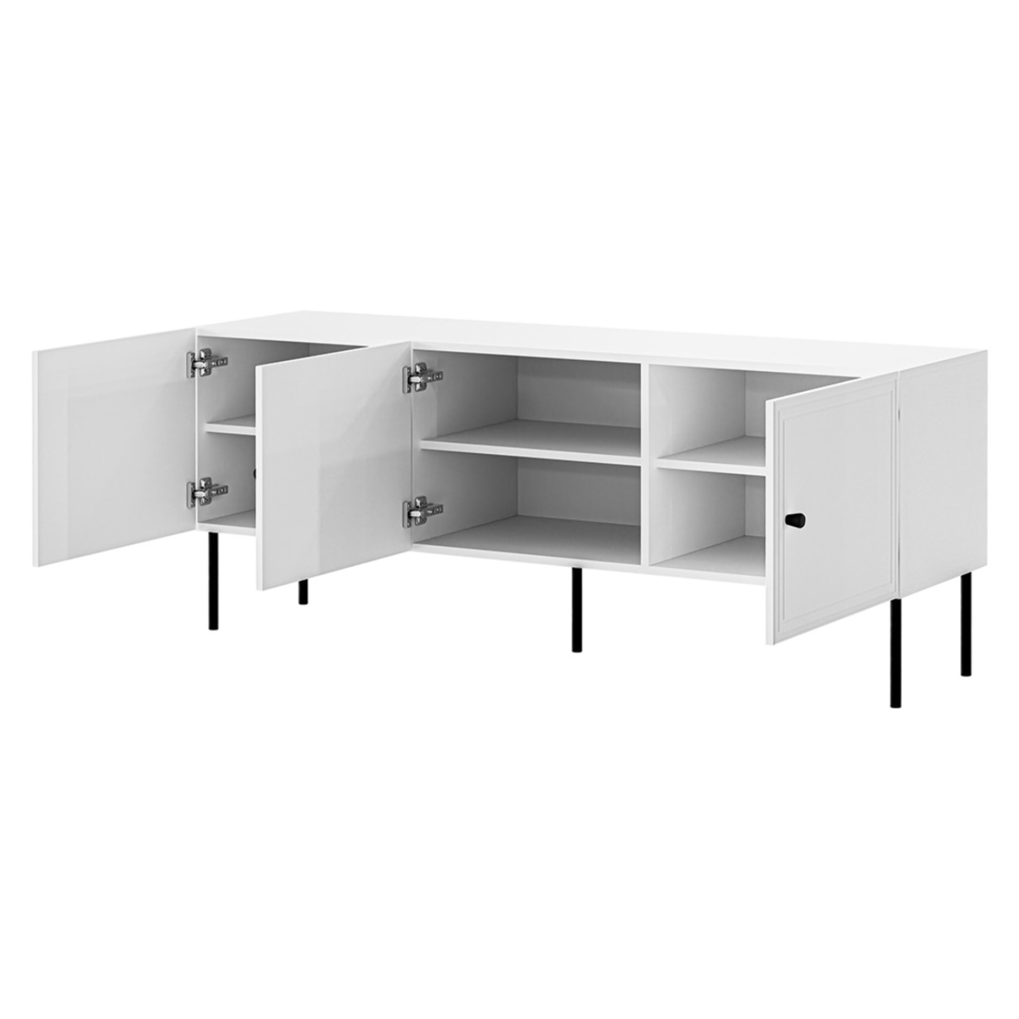 Lavaggi - meuble tv - 3 portes - 150 cm - Blanc