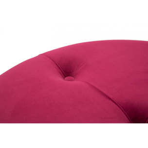 Pouf contenitori, Legno Di Pino e Legno Di Playwood e Spugna E Poliestere, Colore Bordeaux, Misure: 71 x 71 x 41 cm