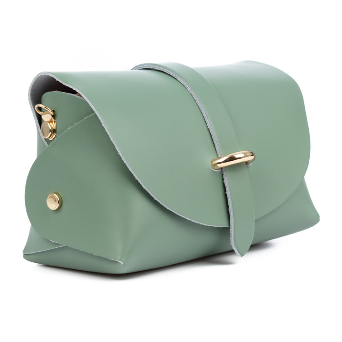 Aurora Bolso bandolera Mujer. Piel auténtica Ruga