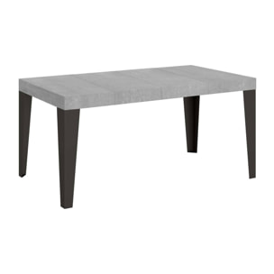 Table extensible 90x140/244 cm Flame Premium Gris Béton cadre Anthracite