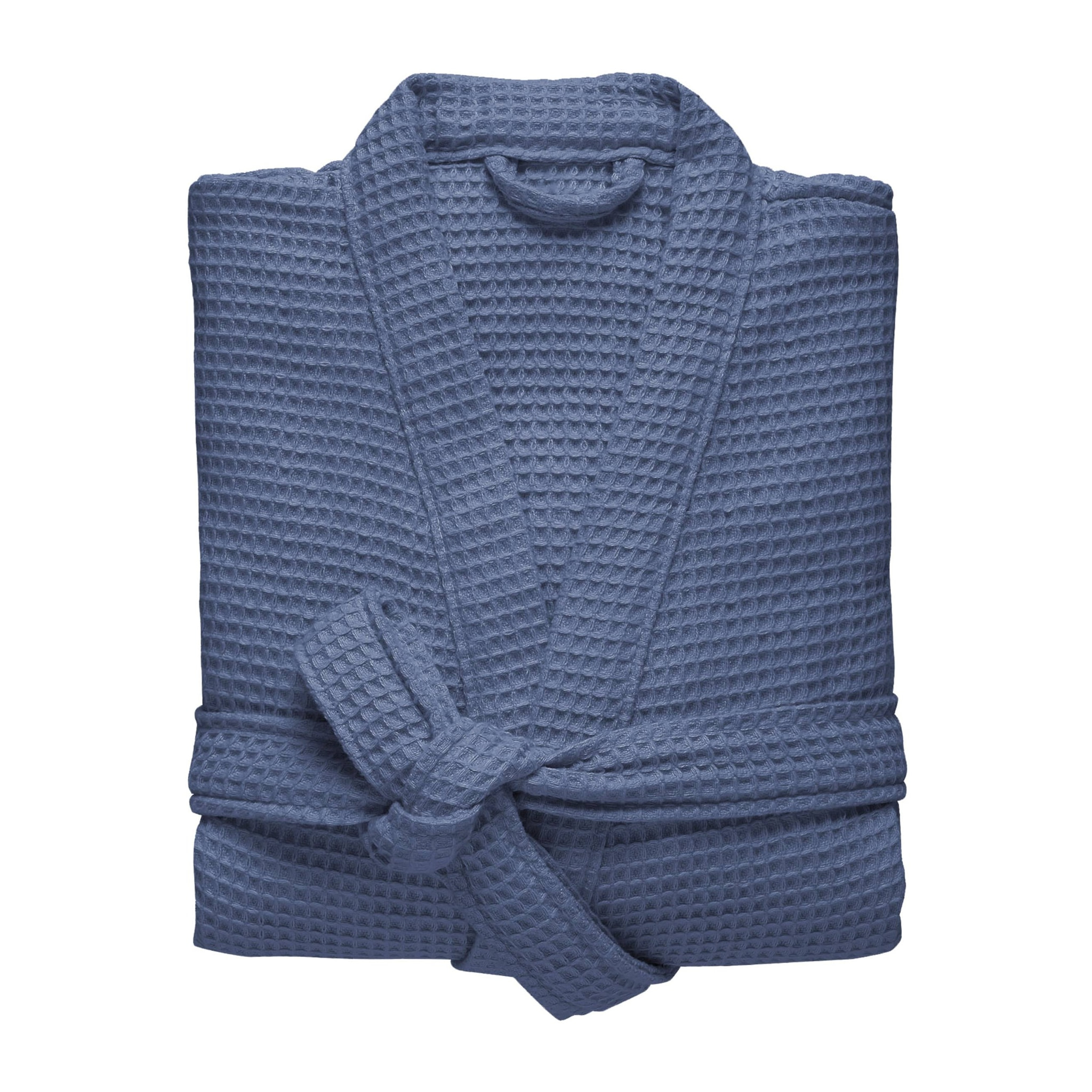 NE PAS UTILISER - Peignoir femme col kimono en coton BIO, ESPRIT NID D'ABEILLE BIO