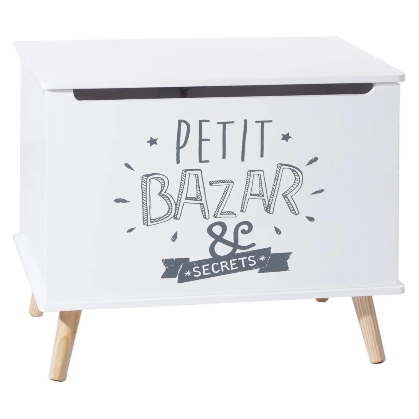 Coffre enfant blanc bois blanc 58x38cm