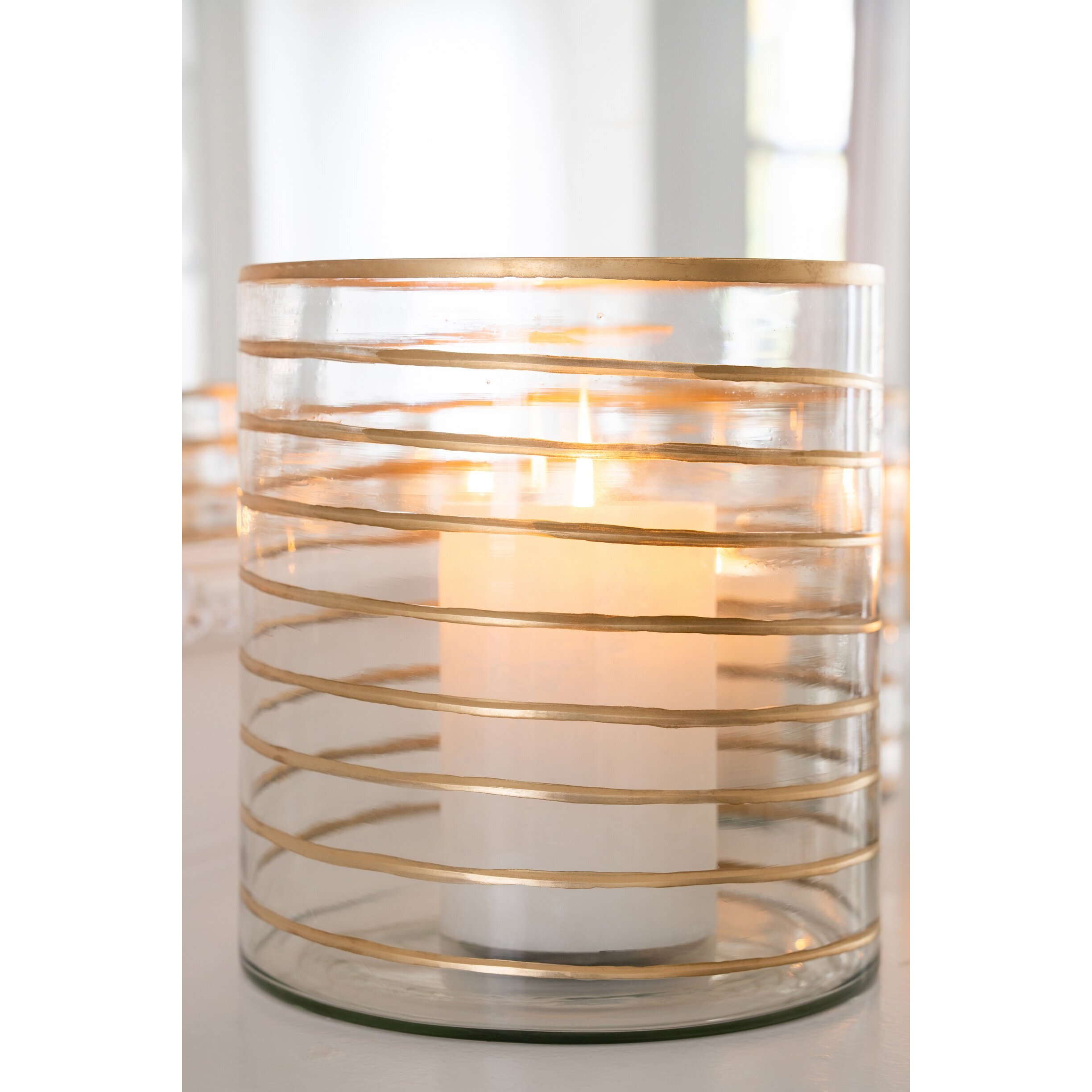 J-Line Chandelier - verre doré/transparent - extra large