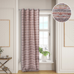 Rideau à rayures colorées - Rouge