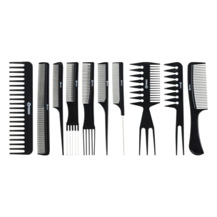 Pack de 10 Peines Profesionales Extraordinaryhair - Púas Fibra de Carbono