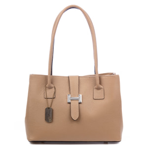 Auditore borsa Tote donna, pelle autentica Dollaro.