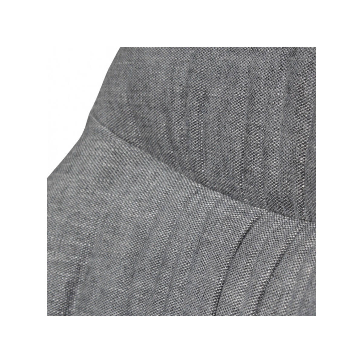 Fauteuil tissu gris avec accoudoirs et pieds luge métal noir - OSLO