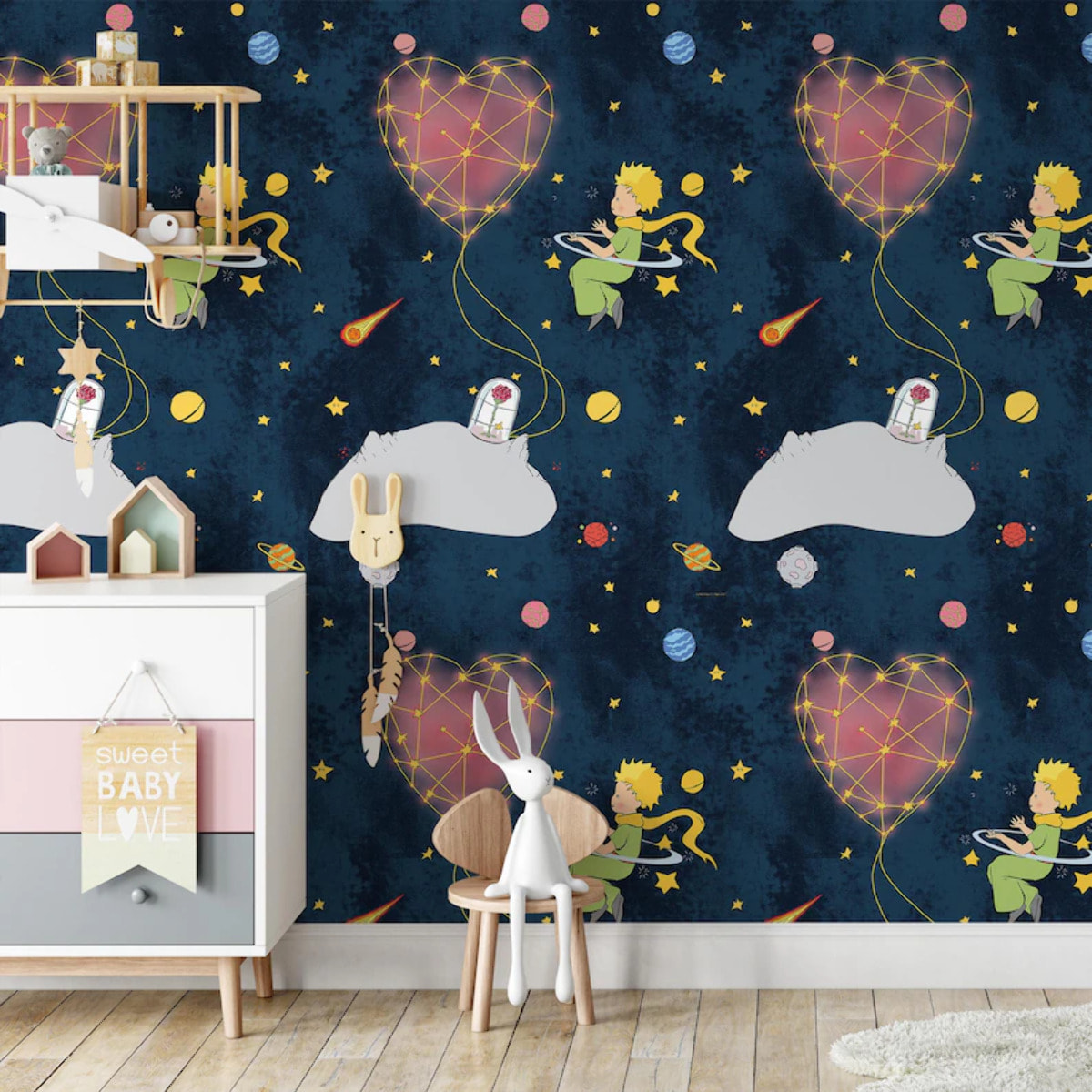 Carta da Parati Ufficiale Il Piccolo Principe Amore Notte