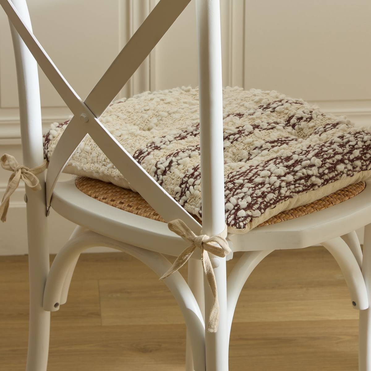 Galette Beryl carré 38x38cm marron
