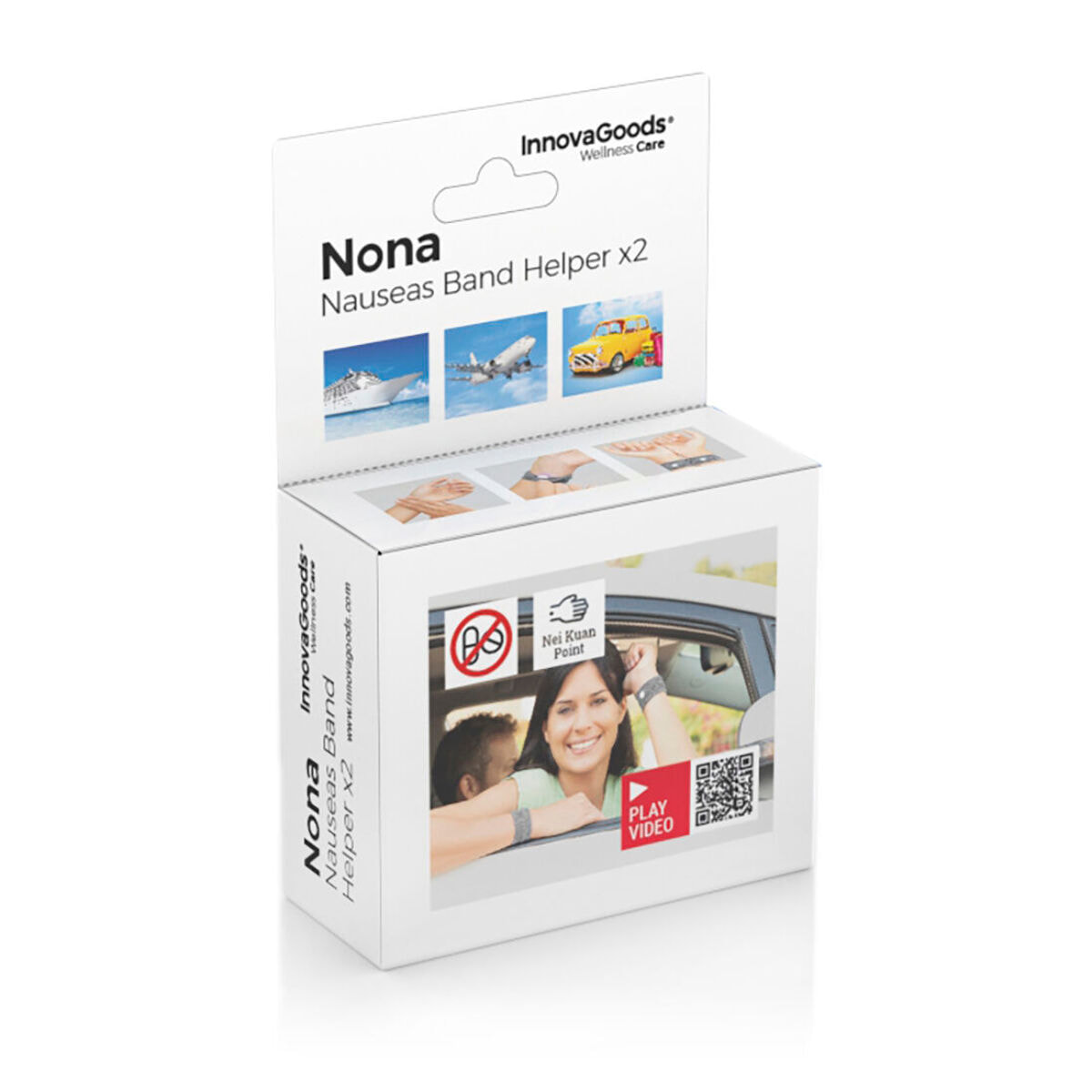 Bracelet Anti-nausées avec Point de Pression Nei-Kuan Nona InnovaGoods (Pack de 2)