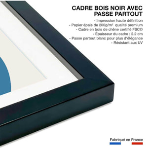 Affiche Bain de soleil Affiche sous cadre noir