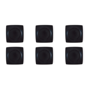 Set 6 piatti frutta Excelsa Eclipse, ceramica, nero matte