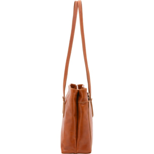 Borsa a spalla da donna - Modello Iduna Lux - Vera pelle - 35.0 x 26.0 x 12.0 cm