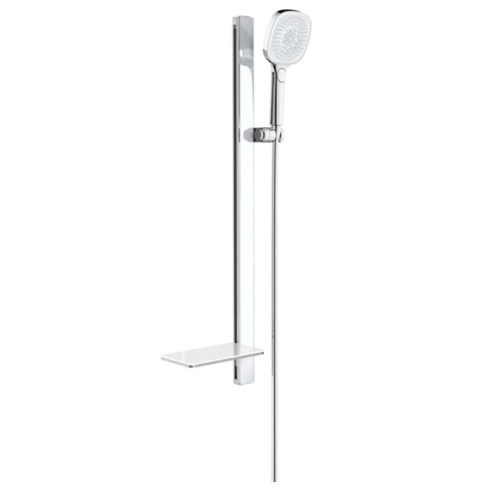 Set de douche 3 jets, blanc/chrome (SATSS31)