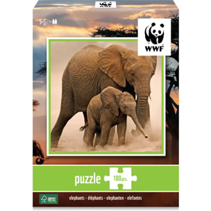 WWF PUZLE - ELEFANTE 100 PIEZAS