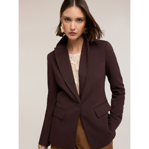 Motivi - Blazer monopetto con tasche applicate - Marrone
