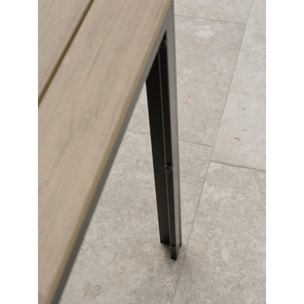 BOSTON - Ensemble repas de jardin 4 places en aluminium