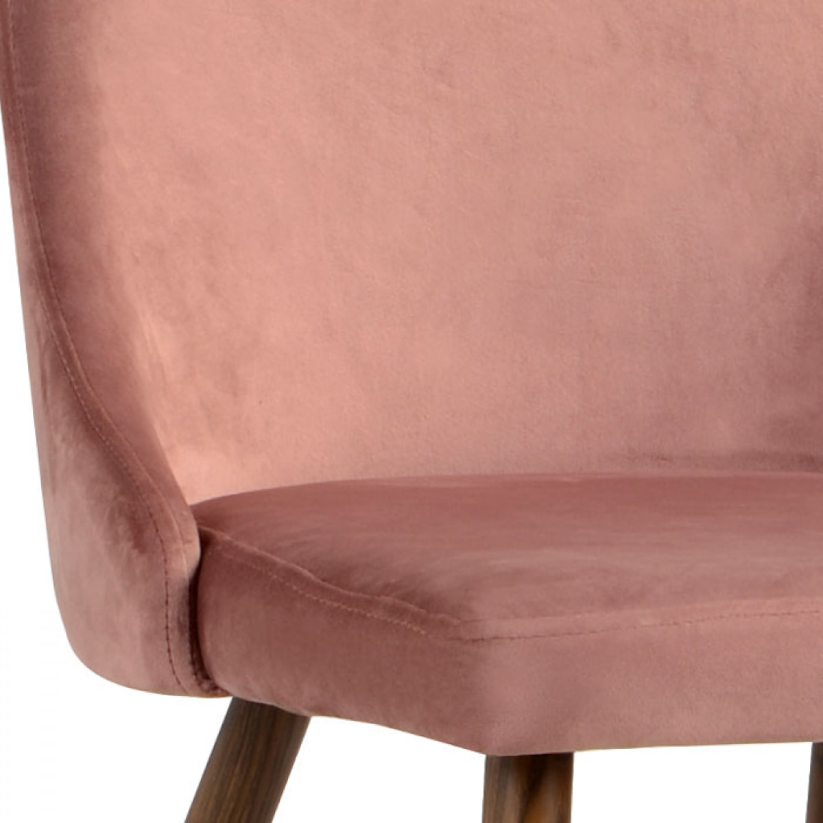 Chaise Vinni en velours rose (lot de 2)