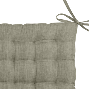 Galette de chaise unie en 16 points - Vert