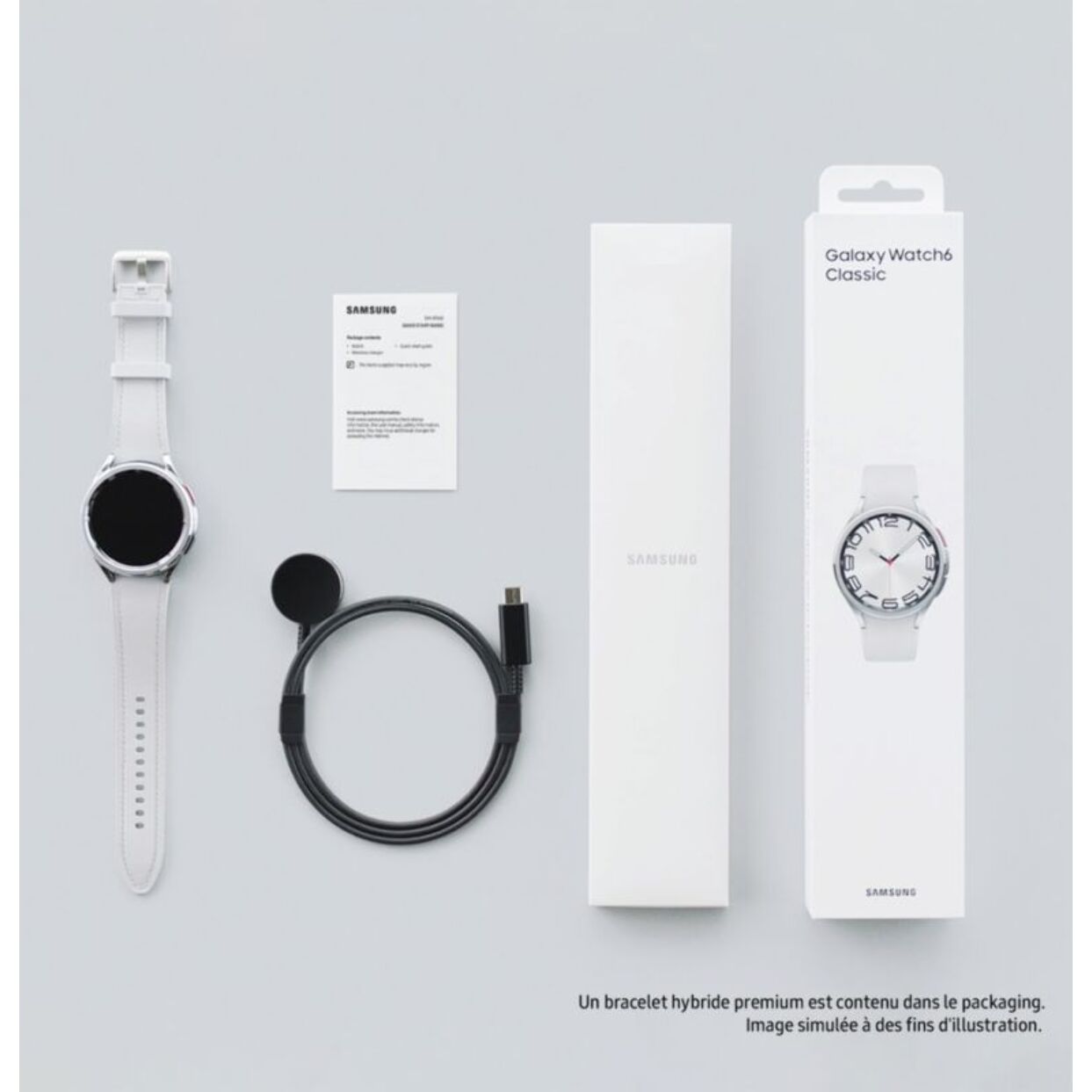 Montre connectée SAMSUNG Galaxy Watch6 Classic 4G Argent 47mm