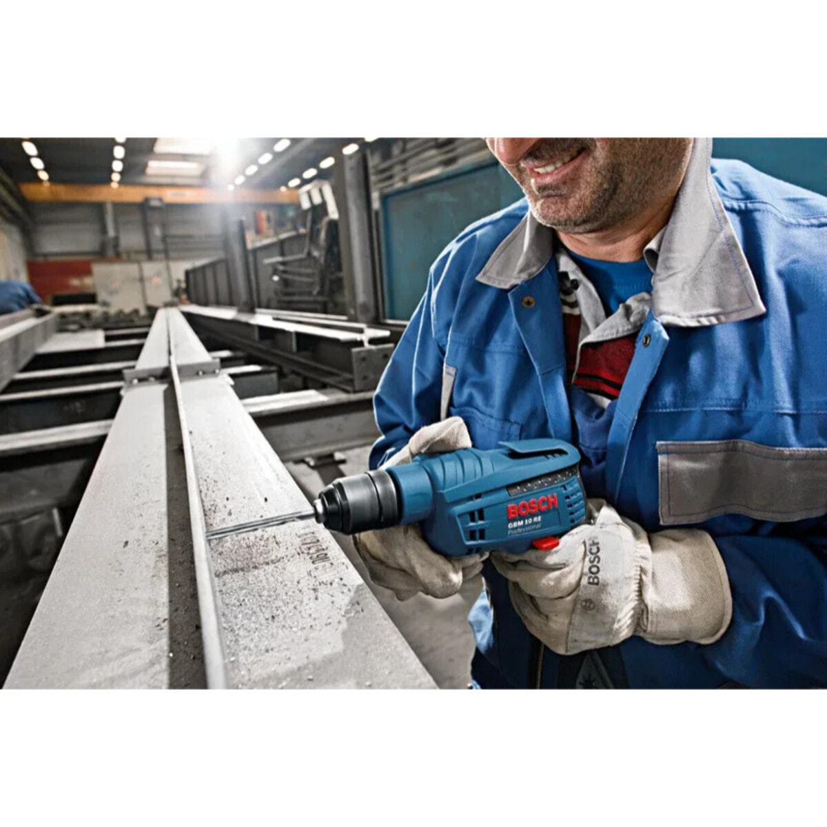 Perceuse-visseuse 1 vitesse BOSCH - GBM 10 RE Professional - 600 W - 0601473600