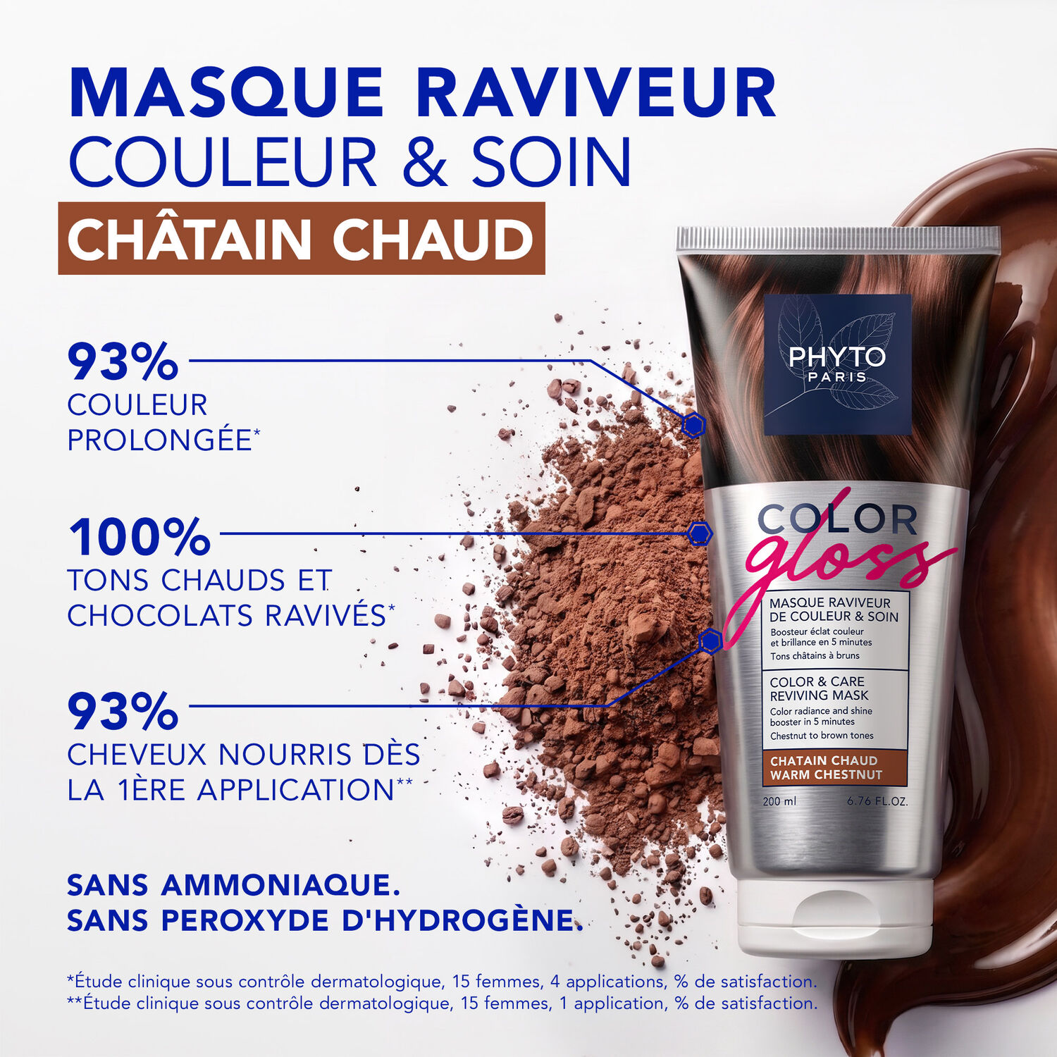 Color Gloss - Masque Raviveur de Couleur & Soin Chàtain Chaud 200 ml
