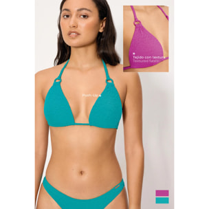 Top bikini a triangolo push-up Viola