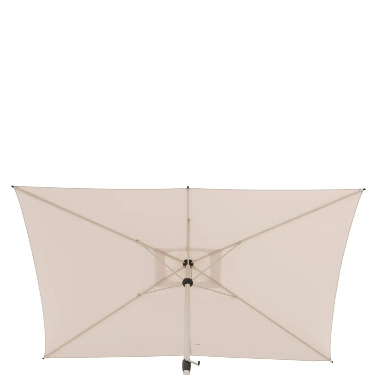 Parasol droit rectangulaire inclinable "Loompa" argile & blé 3 x 2m en aluminium et polyester