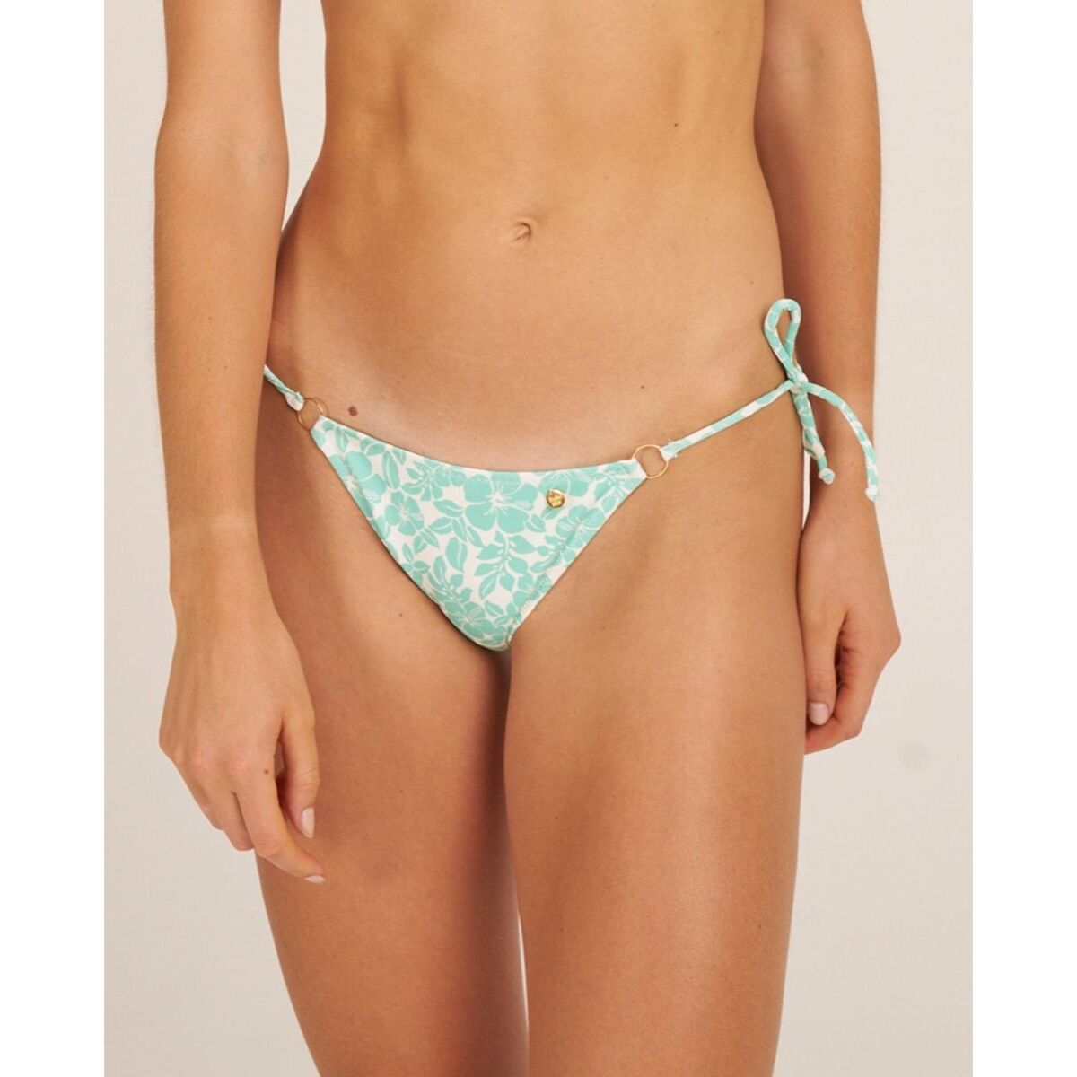 Braga de bikini con lazos y estampado de flores